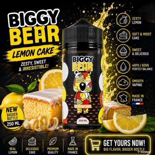 Vape liquid lemon cake 220 ml like new