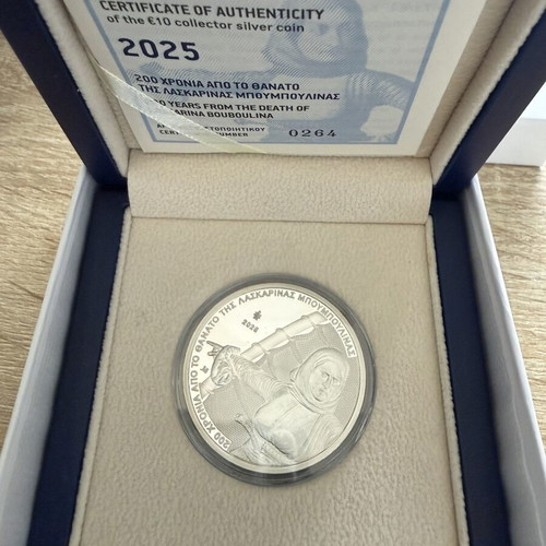 10€ Silver Bouboulina Coin Proof 2025, Bank of Greece