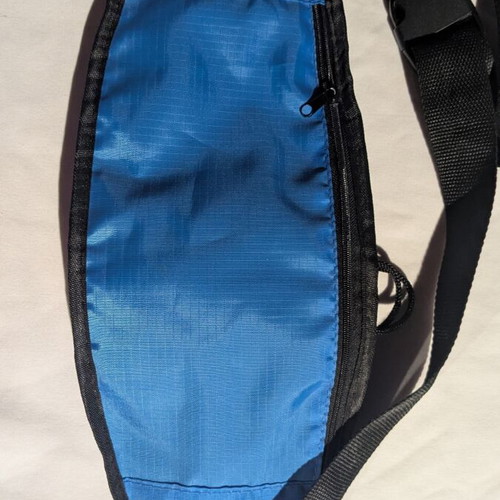 Backpack and waist bag set like new, blue-black sports combo