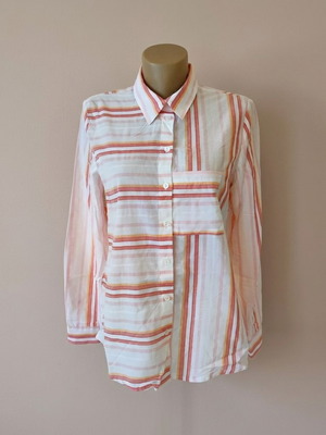 Peter Hahn women's striped blouse like new, size 38, cotton blend