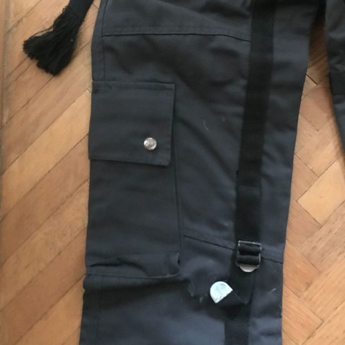 Black men's pants with pockets used, size M, rock metal style