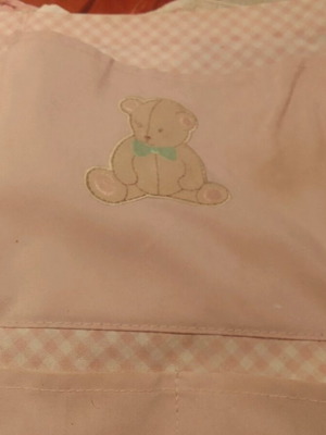 IKEA pink wall pocket used for nursery room