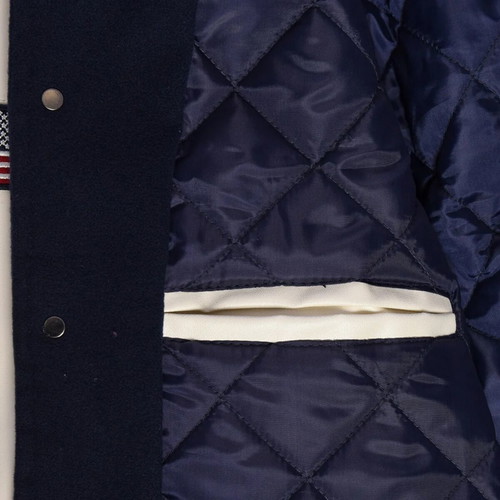 Goodyear college jacket new, white and blue, XL