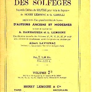 Μελωδικές ασκήσεις Solfeze Des solfezes-A.Danhauser/L.Lemoine-Volume 2b A.Danhauser/L.Lemoine