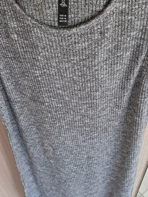 Stradivarius long tight dress like new, white and gray, size M