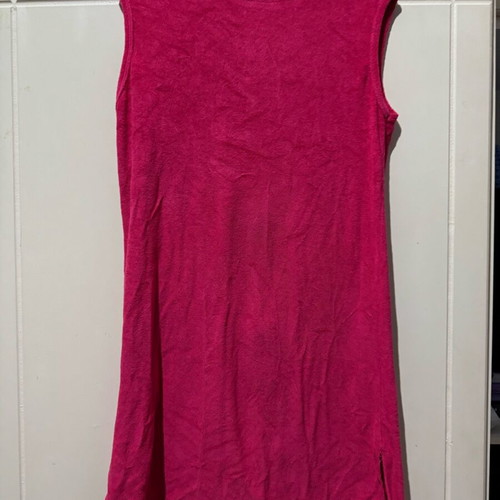 Amelie women's terry beach dress like new, fuchsia, size L