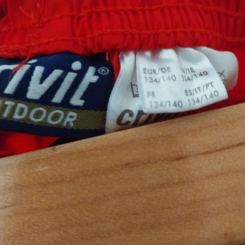 Crivit Waterproof Kids' Pants like new, size 134 cm, red
