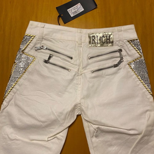 Richmond jeans new, white with silver details, size S