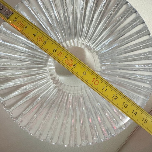 Crystal candle holder like new, 13 cm diameter