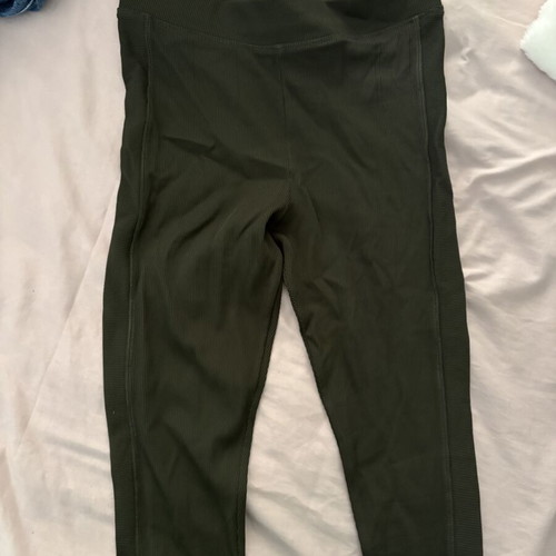 Bershka sports leggings, green, size M