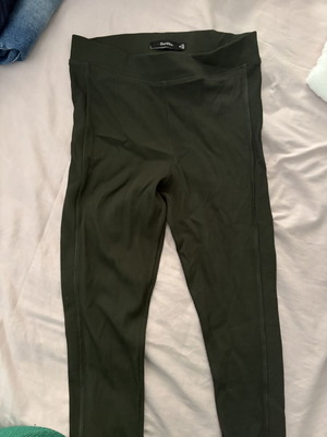 Bershka sports leggings, green, size M