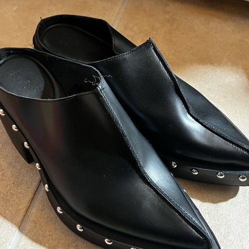 Zara leather mules like new, black size 39