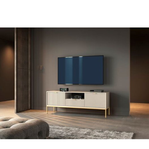 Nova TV stand beige-gold, modern
