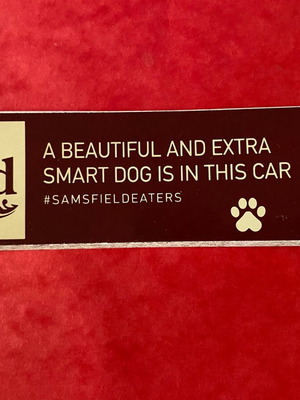 Αυτοκόλλητο καινούργιο για παρουσία σκύλου