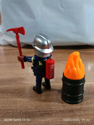 Playmobil Firefighter with Fire like new