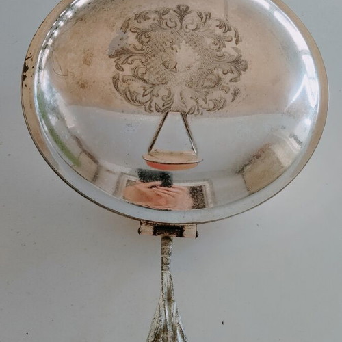 Vintage Silver-Plated Silent Butler Crumb Catcher and Ashtray