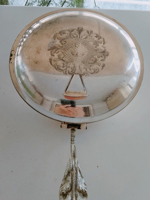 Vintage Silver-Plated Silent Butler Crumb Catcher and Ashtray