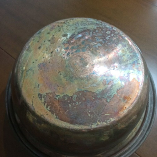 Copper Cooking Pots used, set of two, 30 and 32 cm
