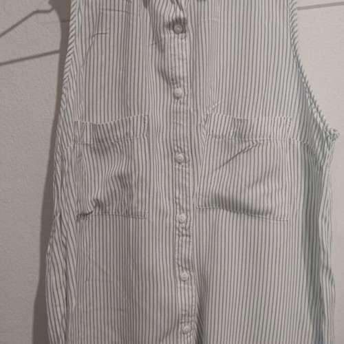 Bershka striped shirt like new with back opening, size S