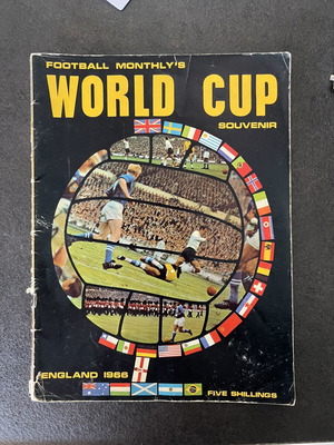 World Cup England 1966 Program used, authentic football collectible