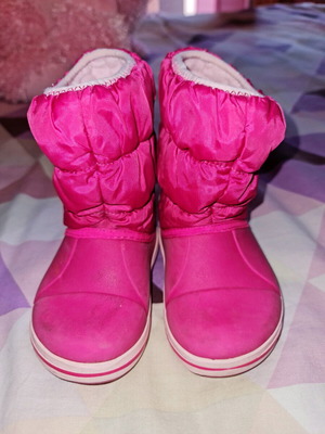 Crocs μπότες μεταχειρισμένες 24 φούξια χρώμα