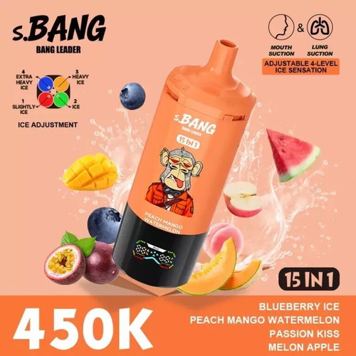 S.BANG Bang Leader 450K disposable vape new, 15 in 1 flavors