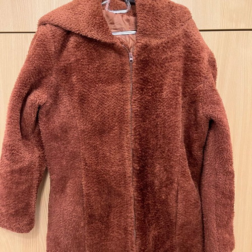 Teddy jacket like new, warm cinnamon color