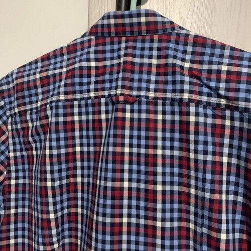 Mango men's checkered long-sleeve shirt like new, multicolor