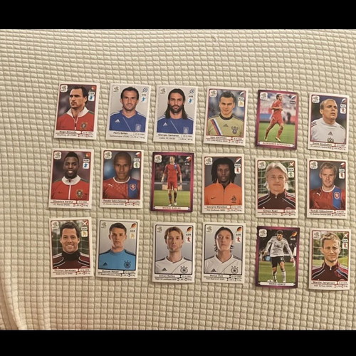 Panini Euro 2012 stickers like new, set of 18