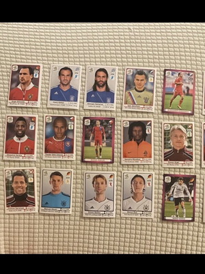 Panini Euro 2012 stickers like new, set of 18
