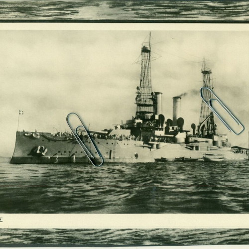 Photo The Warship Limnos used, 1910s, large size 20x32