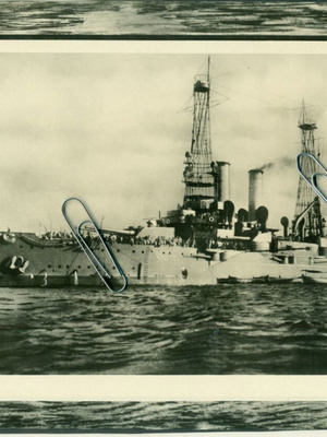 Photo The Warship Limnos used, 1910s, large size 20x32