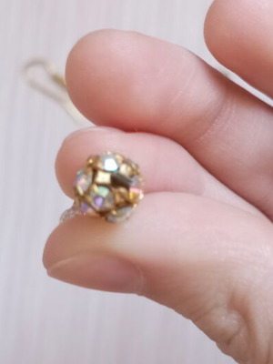 Crystal bead drop earrings
