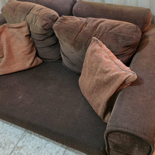 Living room set with double and single sofa and armchair