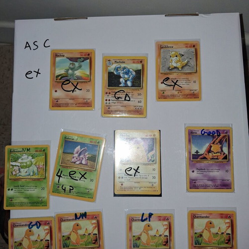 117 vintage Pokemon cards, assorted conditions