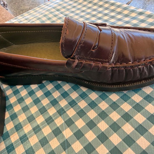 Clarys leather mokasins for boy size 34 used, brown
