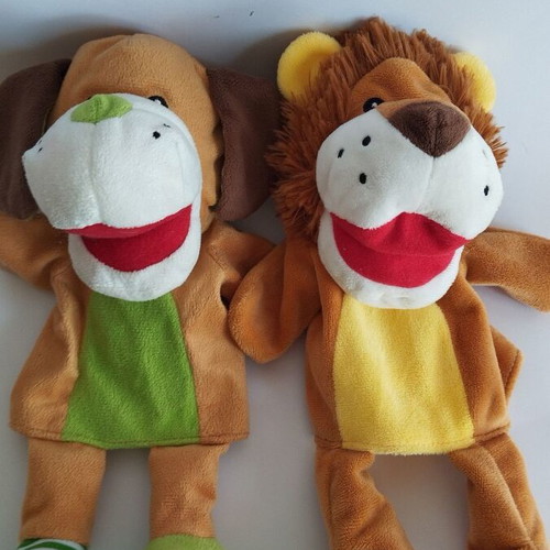 Animal puppets used, pack of 4 dolls for puppet theater