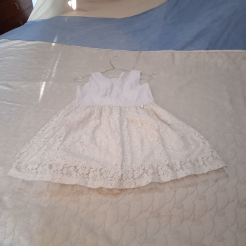 M&B Kid's Fashion Lace Dress like new, iridescent, size 14, white