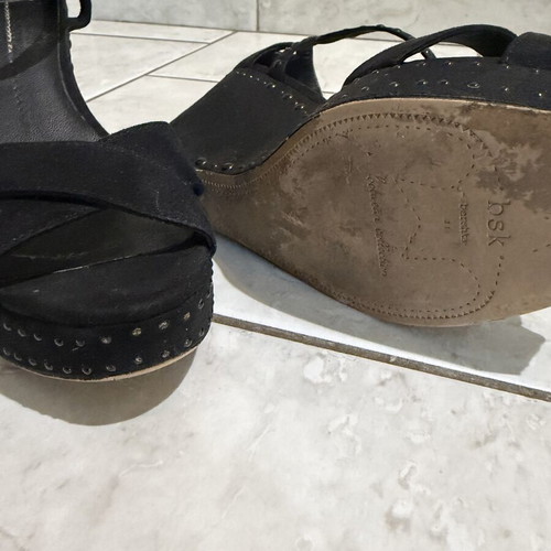 Bershka women's black platform sandals size 41 used