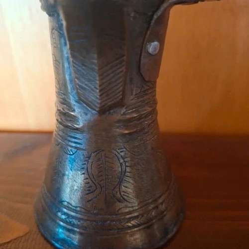 Vintage brass briki used, handcrafted decorative