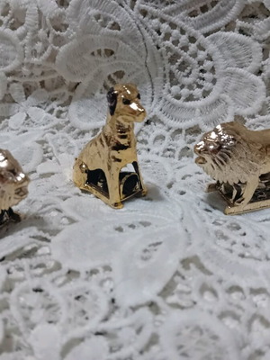 Vintage metal pencil sharpeners new, set of 3 with animals