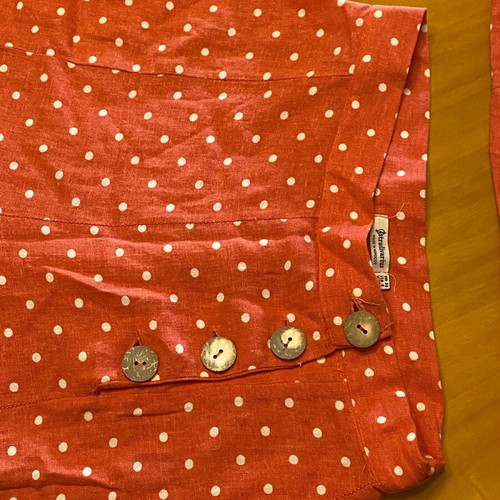 Star Body H orange-red polka dot set like new