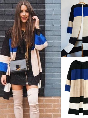 Cardigan new with impressive color combination, embossed knit design