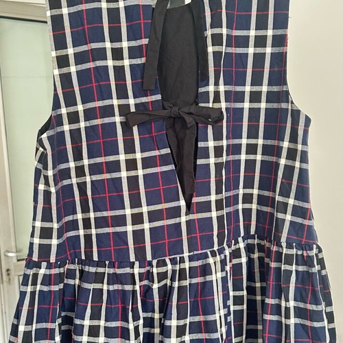 Zara checked blouse with peplum hem new, size L