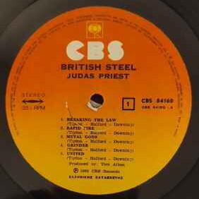 Judas Priest British Steel vinyl record used, metal