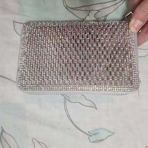 Wallet with rhinestones new, multicolor