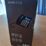 AEG Voxtel C110 corded phone with handsfree new, black