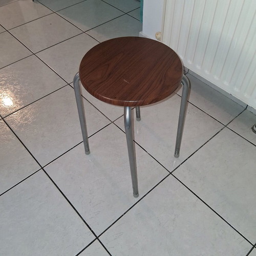 Wooden metal stool used
