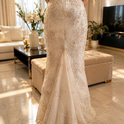 Demetrios Couture luxury ivory bridal gown size M 38 new