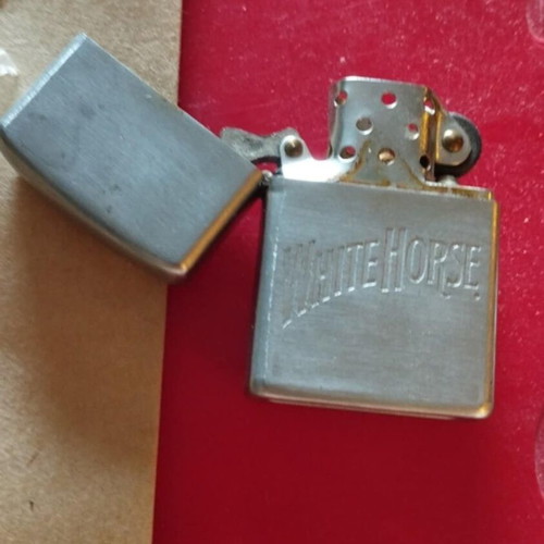 White Horse lighter used collectible vintage American tobacco